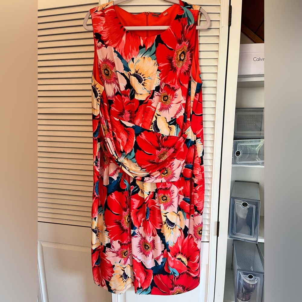 Floral office or cocktail dress